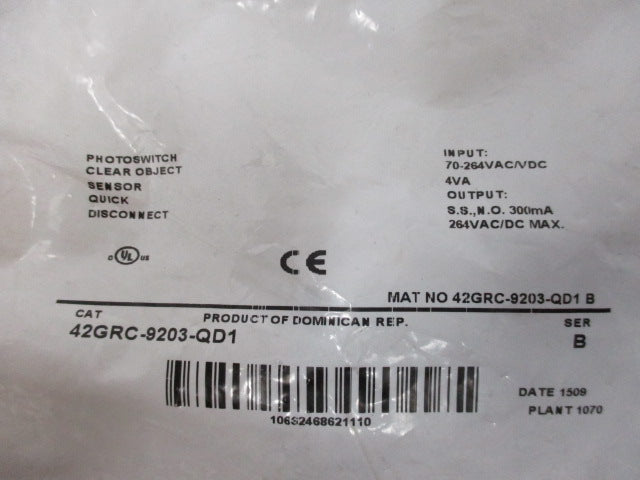 Allen Bradley via TCS 42GRC9203QD1 Ser. B NSFP 42GRC 9203 QD1
