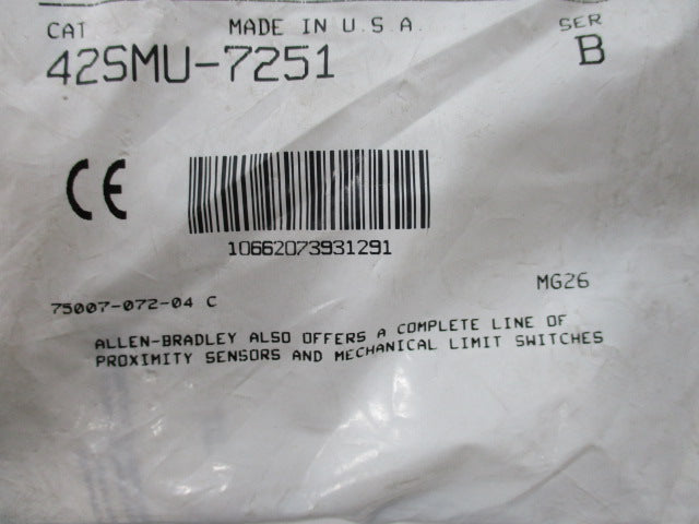Allen Bradley via TCS 42SMU7251 Ser. B NSFP 42SMU 7251