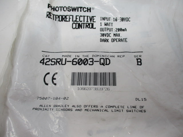 Allen Bradley via TCS 42SRU6003QD Ser. B NSFP 42SRU 6003 QD