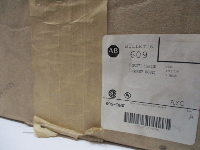 Allen Bradley via TCS 609BHW Ser. A  NSFP (BR/WH) 609 BHW