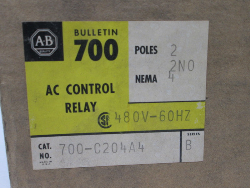Allen Bradley via TCS 700C204A4 Ser. B NSFP (BR/YL) 700 C204A4