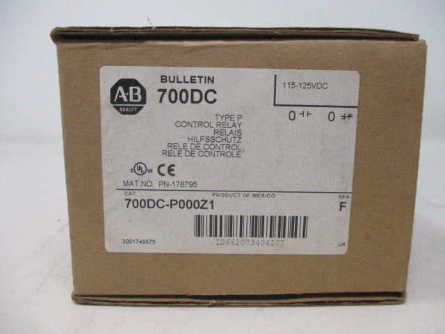 Allen Bradley via TCS 700DCP000Z1 Ser. F NSFP (BR/WH) 700DC P000Z1