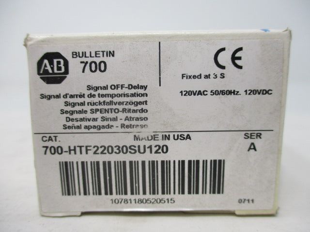 Allen Bradley via TCS 700HTF22030SU120 Ser. A NSFP (WH) 700 HTF22030SU120