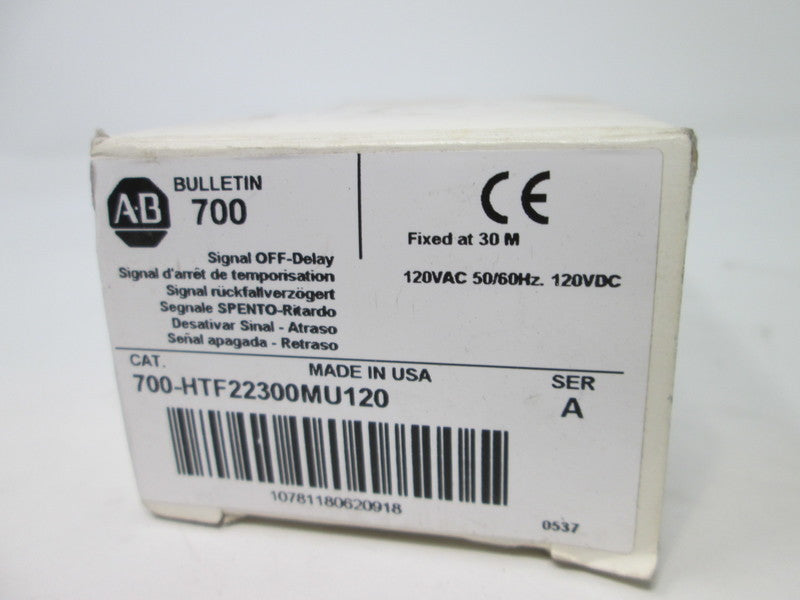 Allen Bradley via TCS 700HTF22300MU120 Ser. A NSFP (WH) 700 HTF22300MU120
