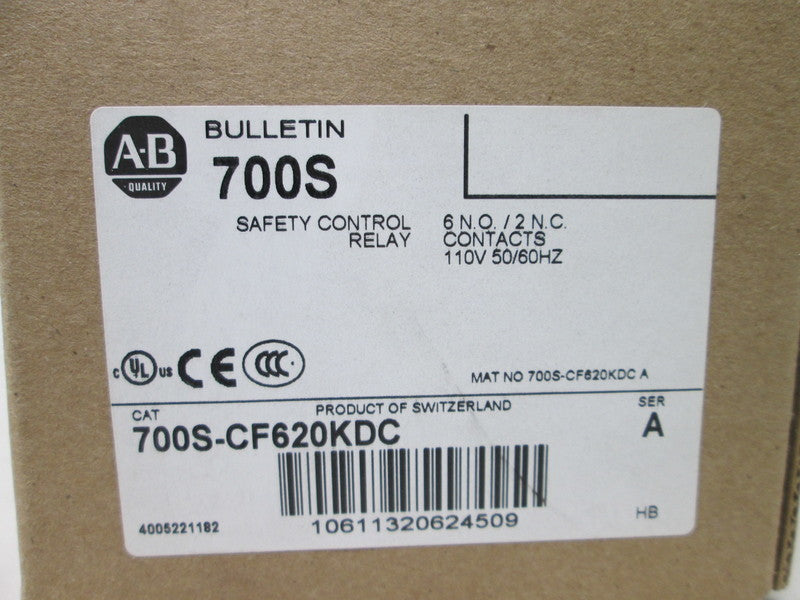 Allen Bradley via TCS 700SCF620KDC Ser. A NSFP (BR/WH) 700S CF620KDC