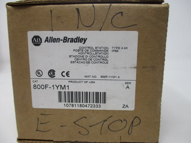 Allen Bradley via TCS 800F1YM1 Ser. A NSFP (BR/WH) 800F 1YM1