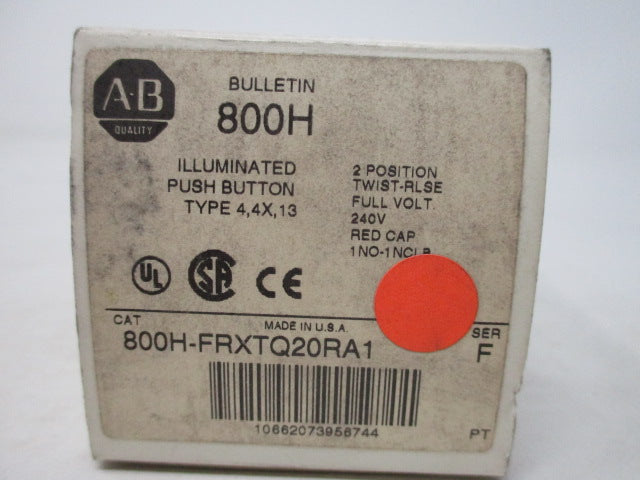 Allen Bradley via TCS 800HFRXTQ20RA1 Ser. F NSFP (WH) 800H FRXTQ20RA1