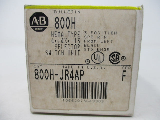 Allen Bradley via TCS 800HJR4AP Ser. F NSFP (BK/YL) 800H JR4AP