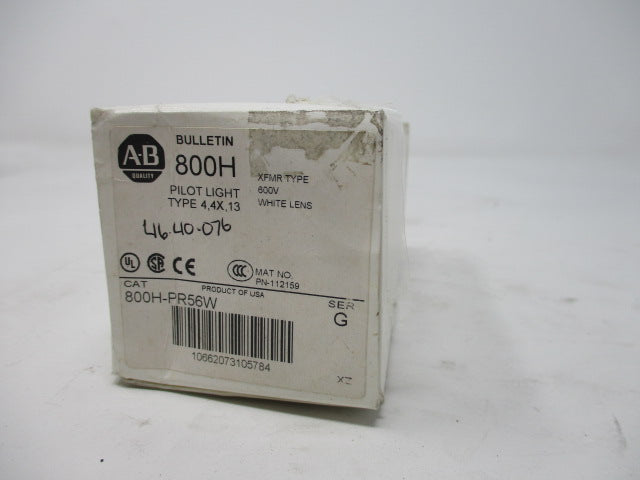 Allen Bradley via TCS 800HPR56W Ser. G NSFP (WH) 800H PR56W
