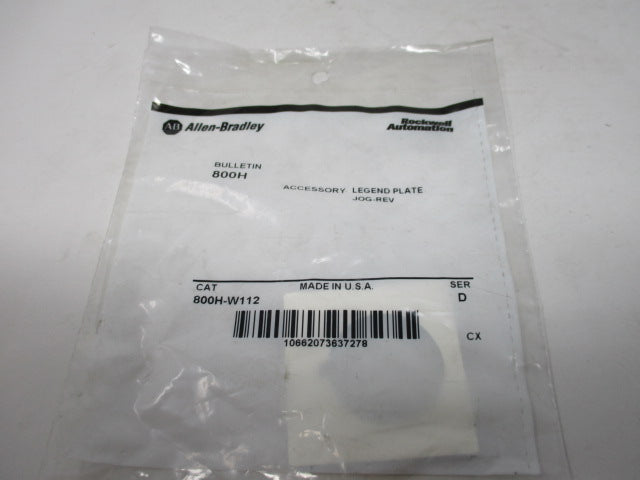 Allen Bradley via TCS 800HW112 Ser. D NSFP 800H W112