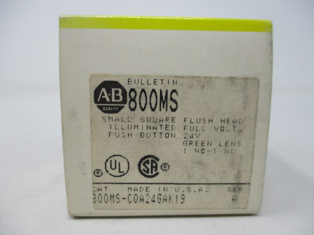 Allen Bradley via TCS 800MSCQA24GAK19 Ser. A NSFP (BK/YL)