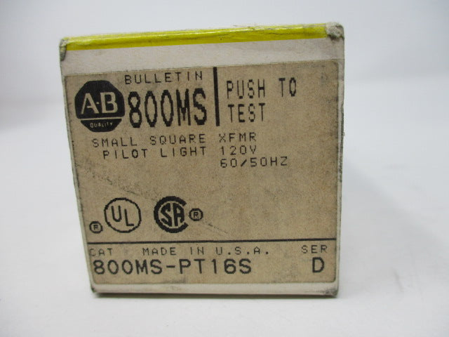 Allen Bradley via TCS 800MSPT16S Ser. D NSFP (BK/YL) 800MS PT16S