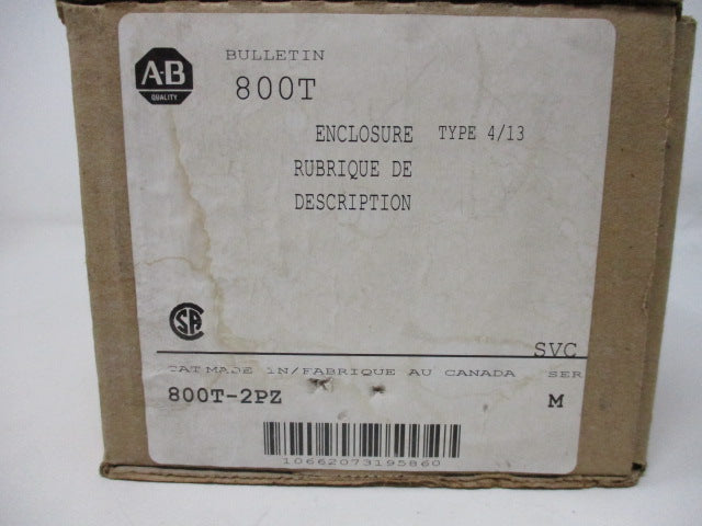 Allen Bradley via TCS 800T2PZ Ser. M NSFP (BR/WH) 800T 2PZ