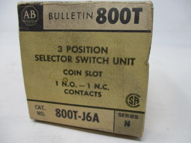Allen Bradley via TCS 800TJ6A Ser. N NSFP (BK/YL) 800T J6A