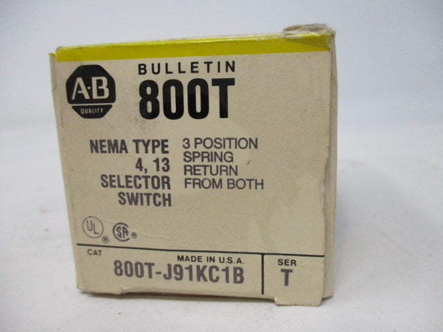 Allen Bradley via TCS 800TJ91KC1B Ser. T NSFP (BK/YL) 800T J91KC1B