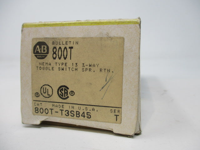 Allen Bradley via TCS 800TT3SB45 Ser. T NSFP (BK/YL) 800T T3SB45