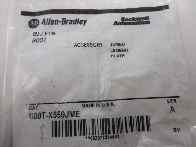 Allen Bradley via TCS 800TX559JME Ser. A NSFP 800T X559JME