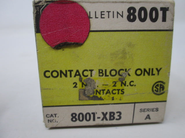 Allen Bradley via TCS 800TXB3 Ser. A NSFP (BK/YL) 800T XB3