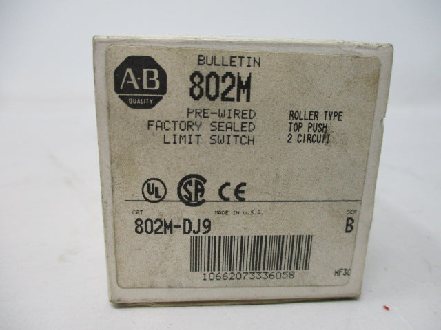 Allen Bradley via TCS 802MDJ9 Ser. B NSFP (WH) 802M DJ9