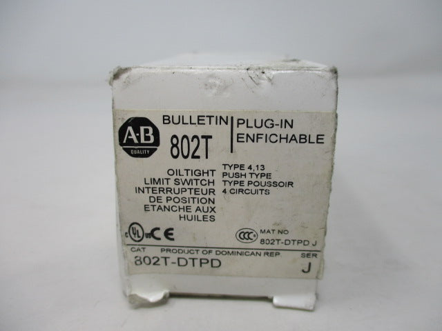 Allen Bradley via TCS 802TDTPD Ser. J NSFP (WH) 802T DTPD