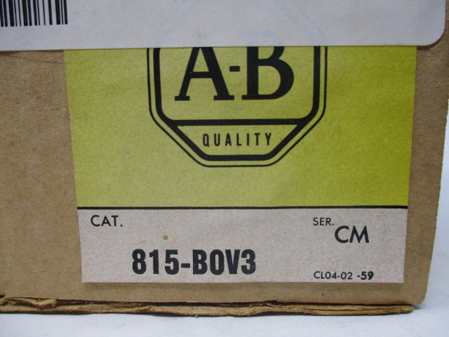 Allen Bradley via TCS 815BOV3 Ser. CM NSFP (BR/YL) 815 BOV3