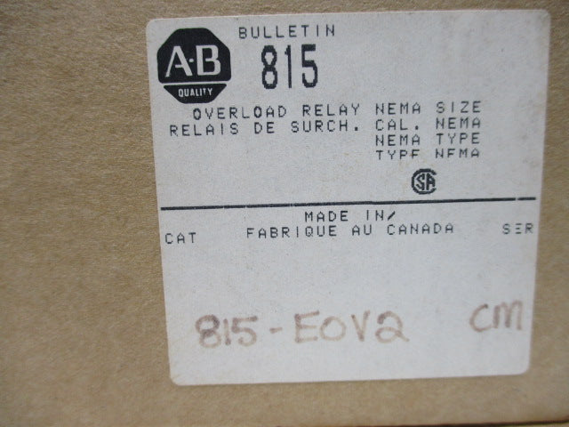 Allen Bradley via TCS 815EOV2 Ser. CM NSFP (BR/WH) 815 EOV2