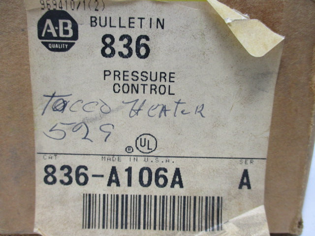 Allen Bradley via TCS 836A106A Ser. A NSFP (BR/WH) 836 A106A
