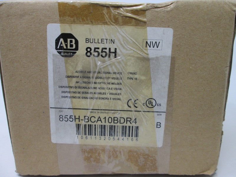 Allen Bradley via TCS 855HBCA10BDR4 Ser. B  NSFP (BR/WH) 855H BCA10BDR4
