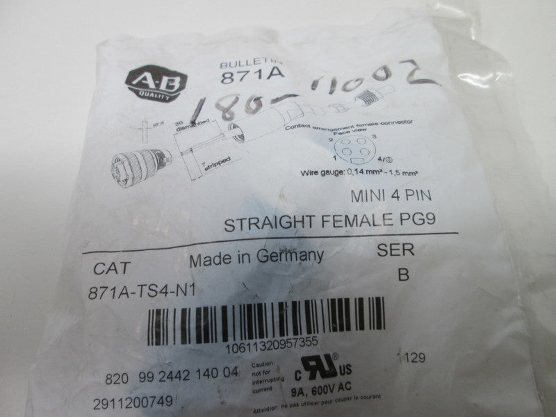 Allen Bradley via TCS 871ATS4N1 Ser. B NSFP 871A TS4 N1