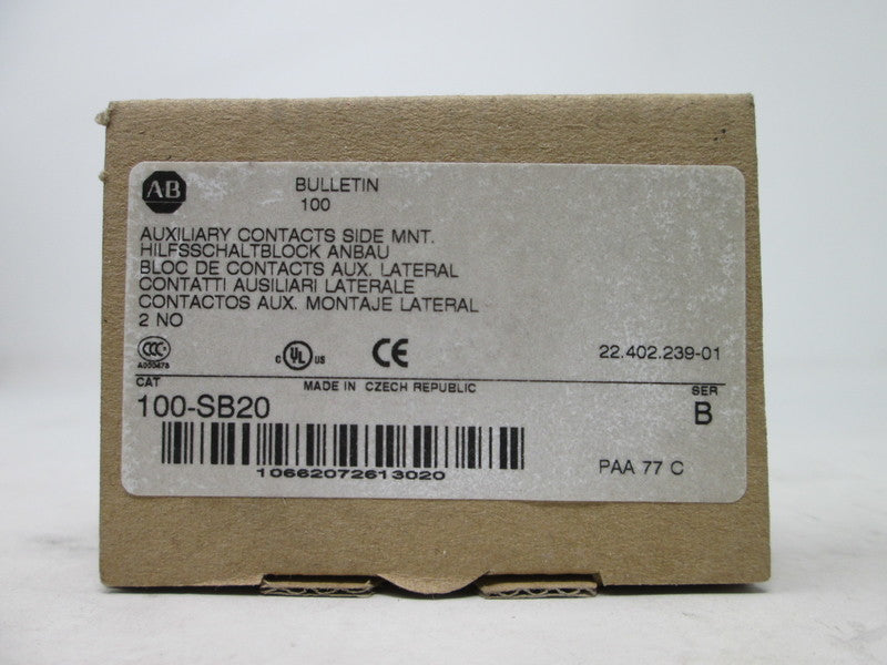 Allen Bradley via TCS 100SB20 Ser. B NSFP (BR/WH) 100 SB20