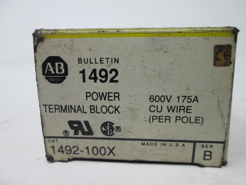 Allen Bradley via TCS 1492100X Ser. B NSFP (BK/YL) 1492 100X