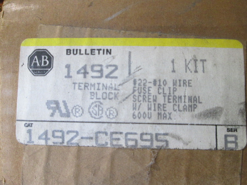 Allen Bradley via TCS 1492CE695 Ser. B NSFP (BR/YL) 1492 CE695