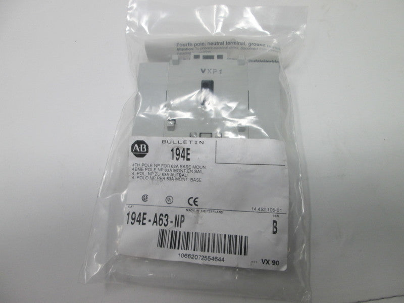Allen Bradley via TCS 194EA63NP Ser. B NSFP 194E A63 NP
