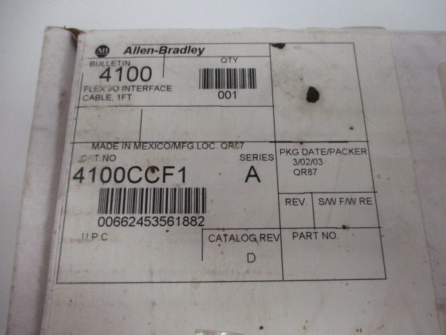 Allen Bradley via TCS 4100CCF1 Ser. A NSFP (WH) 4100 CCF1