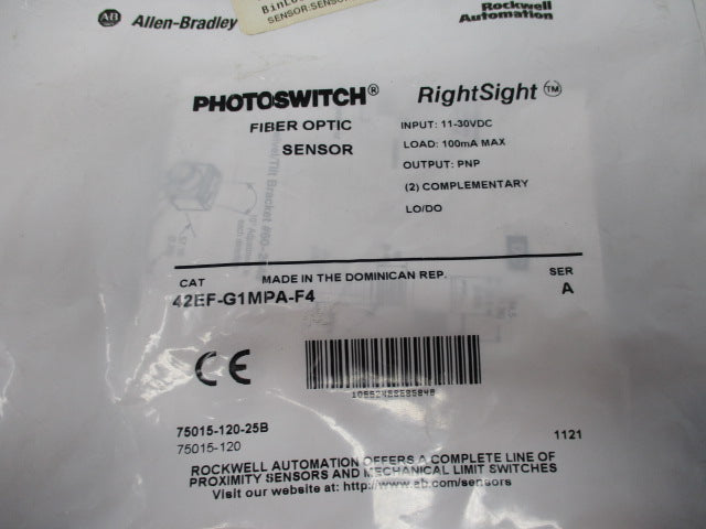 Allen Bradley via TCS 42EFG1MPAF4 Ser. A NSFP 42EF G1MPA F4