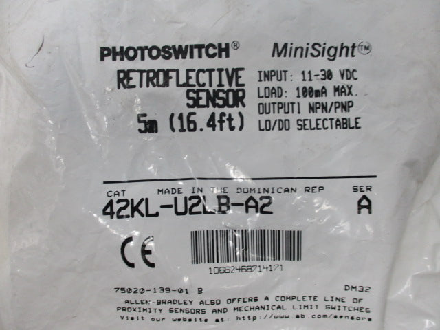 Allen Bradley via TCS 42KLU2LBA2 Ser. A NSFP 42KL U2LB A2