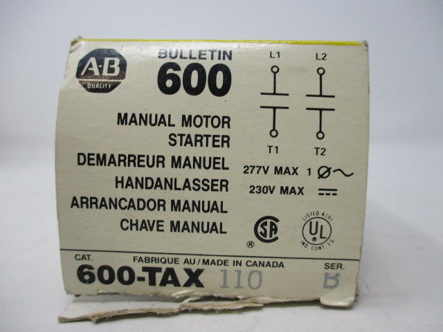 Allen Bradley via TCS 600TAX110 Ser. B NSFP (BK/YL) 600 TAX110
