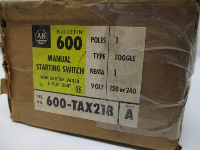 Allen Bradley via TCS 600TAX218 Ser. A NSFP (BR/YL) 600 TAX218