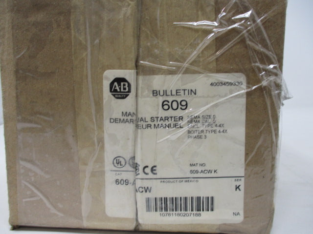Allen Bradley via TCS 609ACW Ser. K NSFP (BR/WH) 609 ACW