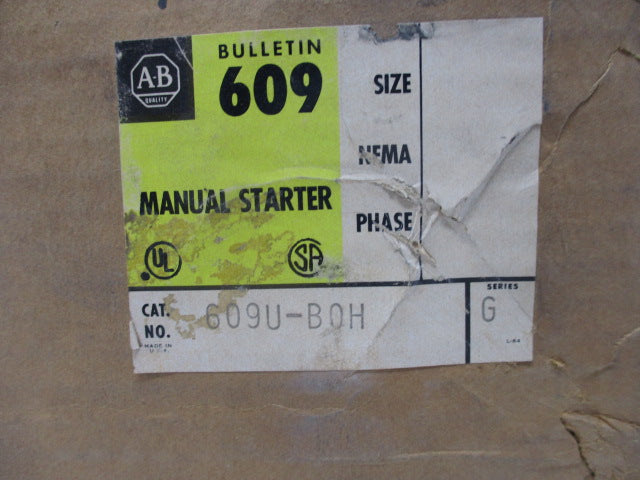 Allen Bradley via TCS 609UBOH Ser. G NSFP (BR/YL) 609U BOH