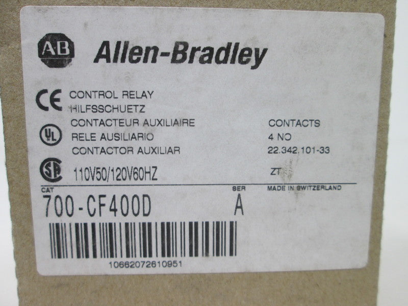Allen Bradley via TCS 700CF400D Ser. A NSFP (BR/WH) 700 CF400D