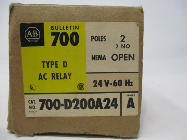 Allen Bradley via TCS 700D200A24 Ser. A NSFP (BR/YL) 700 D200A2
