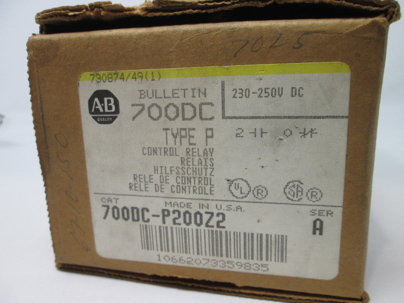 Allen Bradley via TCS 700DCP200Z2 Ser. A NSFP (BR/WH) 700DC P200Z2