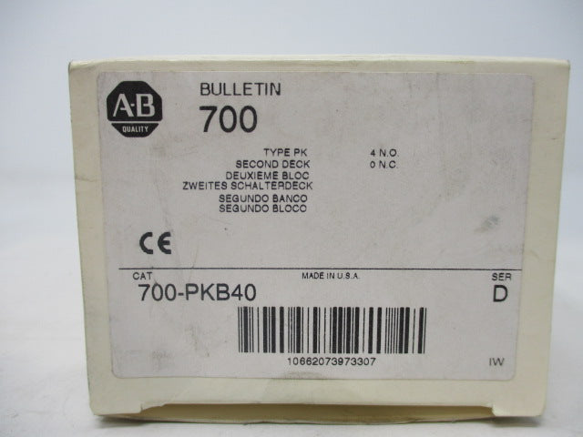 Allen Bradley via TCS 700PKB40 Ser. D NSFP (WH) 700 PKB40