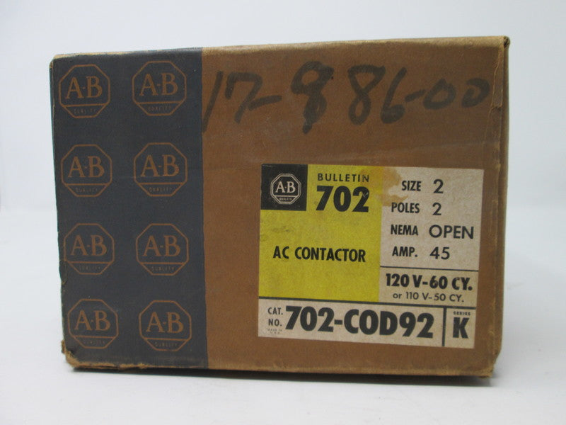 Allen Bradley via TCS 702COD92 Ser. K NSFP (BR/YL) 702 COD92
