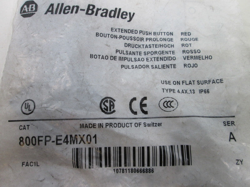 Allen Bradley via TCS 800FPE4MX01 Ser. A NSFP 800FP E4MX01