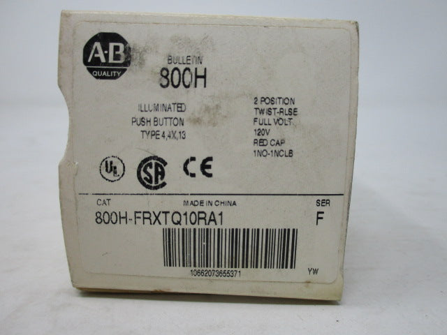Allen Bradley via TCS 800HFRXTQ10RA1 Ser. F NSFP (WH) 800H FRXTQ10RA1