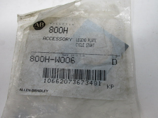 Allen Bradley via TCS 800HW006 Ser. D NSFP 800H W006