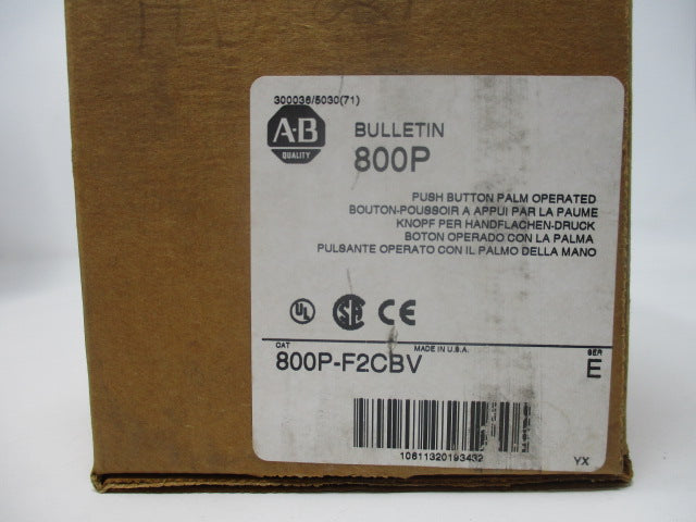 Allen Bradley via TCS 800PF2CBV Ser. E NSFP (BR/WH) 800P F2CBV