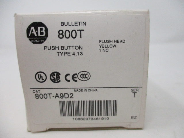 Allen Bradley via TCS 800TA9D2 Ser. T NSFP (WH) 800T A9D2